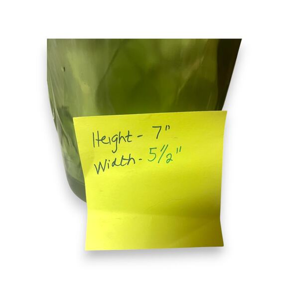 Vintage Hazel Atlas Harlequin Diamond Pattern Glass Pitcher 64 oz. Avocado Green - Picture 5 of 5